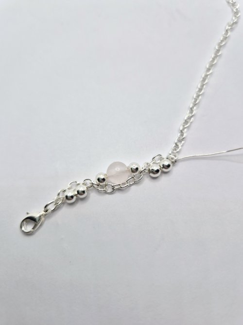 Natalie Patten's Delicate Wire and Chain Bracelet - , Contemporary Wire Jewelry, Making Chain, Chain Making , Beads, lay the bracelet flat to work