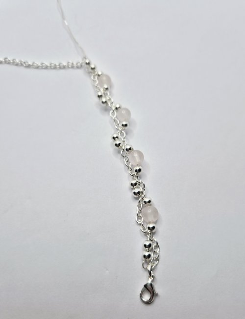 Natalie Patten's Delicate Wire and Chain Bracelet - , Contemporary Wire Jewelry, Making Chain, Chain Making , Beads, spacers should sit on one side, clusters of 3 beads on the other