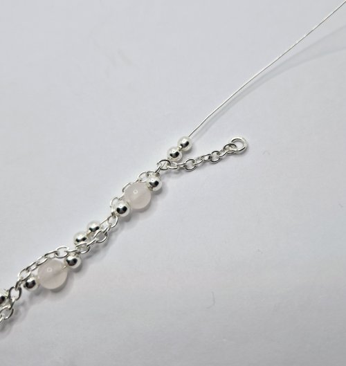 Natalie Patten's Delicate Wire and Chain Bracelet - , Contemporary Wire Jewelry, Making Chain, Chain Making , Beads, add the last beads