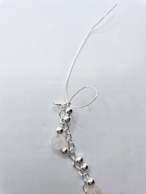 Natalie Patten's Delicate Wire and Chain Bracelet - , Contemporary Wire Jewelry, Making Chain, Chain Making , Beads, wrap the tail a few times through the same link to secure