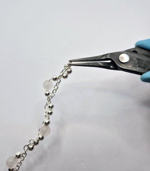 Natalie Patten's Delicate Wire and Chain Bracelet - , Contemporary Wire Jewelry, Making Chain, Chain Making , Beads, tuck in any sharp ends