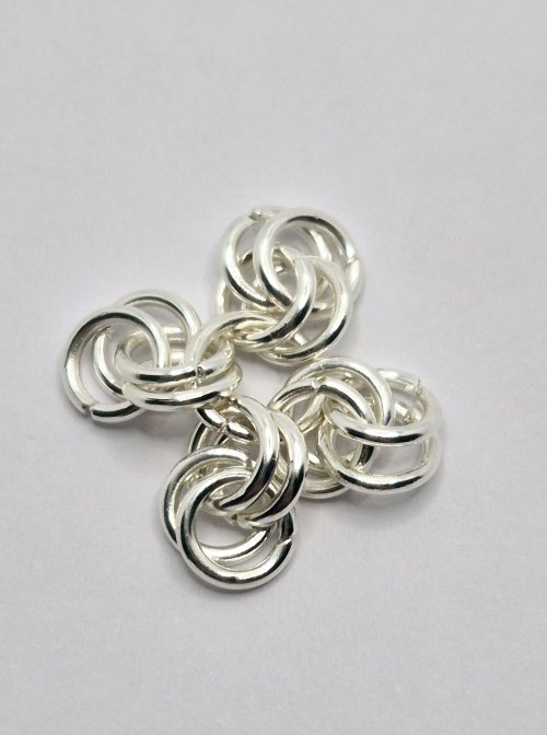 Natalie Patten's Byzantine Diamond Chainmaille - , Chain Maille Jewelry, Chain Maille, chain mail, chainmaille, chainmail, , Do this on each of the pairs