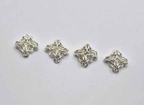 Natalie Patten's Byzantine Diamond Chainmaille - , Chain Maille Jewelry, Chain Maille, chain mail, chainmaille, chainmail, , Make multiples of your Byzantine 