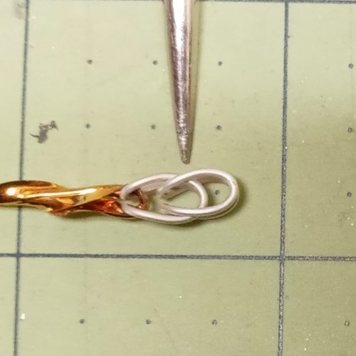 Judy Larson's Double Foxtail Chain - , Wire Jewelry Design, Making Chain, Chain Making , Loops, Wire Loop, Wrapped Wire Loop, Push the second link