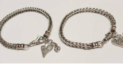 Judy Larson's Double Foxtail Chain - , Wire Jewelry Design, Making Chain, Chain Making , Loops, Wire Loop, Wrapped Wire Loop, finished chain with patina
