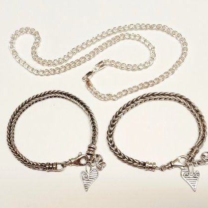 Judy Larson's Double Foxtail Chain - , Wire Jewelry Design, Making Chain, Chain Making , Loops, Wire Loop, Wrapped Wire Loop, foxtail chain aka loop in loop