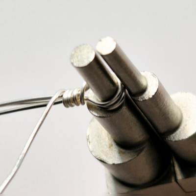 Natalie Patten's Braided Bracelet - , Contemporary Wire Jewelry, Loops, Wire Loop, Wrapped Wire Loop, ,  wrap around the other wires four times