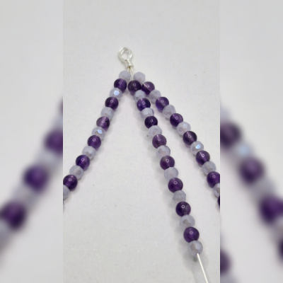 Natalie Patten's Braided Bracelet - , Contemporary Wire Jewelry, Loops, Wire Loop, Wrapped Wire Loop, , Add on an even number of beads to each wire.