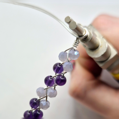 Natalie Patten's Braided Bracelet - , Contemporary Wire Jewelry, Loops, Wire Loop, Wrapped Wire Loop, , Make sure it is the same size as the first loop.