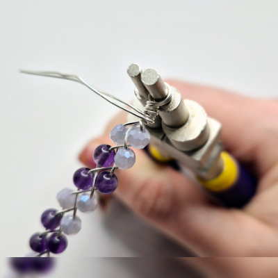 Natalie Patten's Braided Bracelet - , Contemporary Wire Jewelry, Loops, Wire Loop, Wrapped Wire Loop, , Wrap them underneath the loop