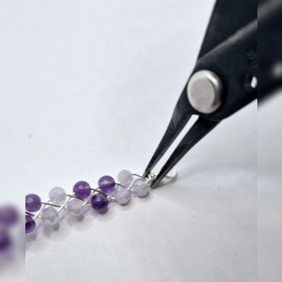 Natalie Patten's Braided Bracelet - , Contemporary Wire Jewelry, Loops, Wire Loop, Wrapped Wire Loop, , Cut off any excess wire