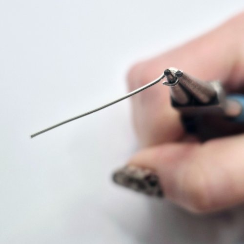 Natalie Patten's Fall Into Chainmaille - , Chain Maille Jewelry, Loops, Wire Loop, Wrapped Wire Loop, Beads, Chain Maille, chain mail, chainmaille, chainmail, , Turn a small loop    