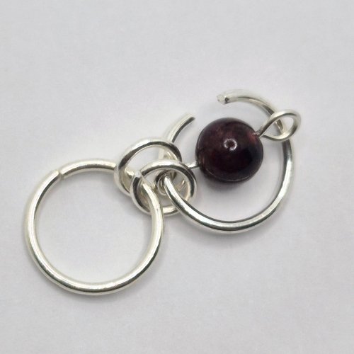 Natalie Patten's Fall Into Chainmaille - , Chain Maille Jewelry, Loops, Wire Loop, Wrapped Wire Loop, Beads, Chain Maille, chain mail, chainmaille, chainmail, , Slide the larger jumpring