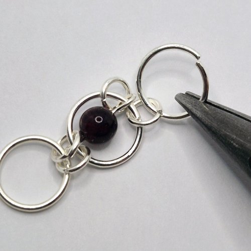 Natalie Patten's Fall Into Chainmaille - , Chain Maille Jewelry, Loops, Wire Loop, Wrapped Wire Loop, Beads, Chain Maille, chain mail, chainmaille, chainmail, , pass it through the smaller jumpring