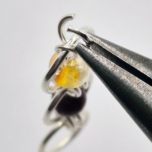 Natalie Patten's Fall Into Chainmaille - , Chain Maille Jewelry, Loops, Wire Loop, Wrapped Wire Loop, Beads, Chain Maille, chain mail, chainmaille, chainmail, , Close the large jumpring fully.