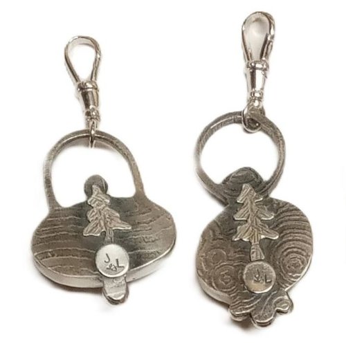 Judy Larson's Reunion Key Fobs - , Stones, Cutting, Cutting Tool, Cutters, Filing, Finishing, Loops, Wire Loop, Wrapped Wire Loop, Oxidizing Wire, Oxidizing, Antiquing Wire, Antiquing, Sawing, Saw, Wire Saw, Stamping, Stamps, Texturing, Tumbling, Tumble, Tumbling Jewelry, Butane Torch, Soldering, Solder, Design, sanding, filing, polishing, key fob template 1 back