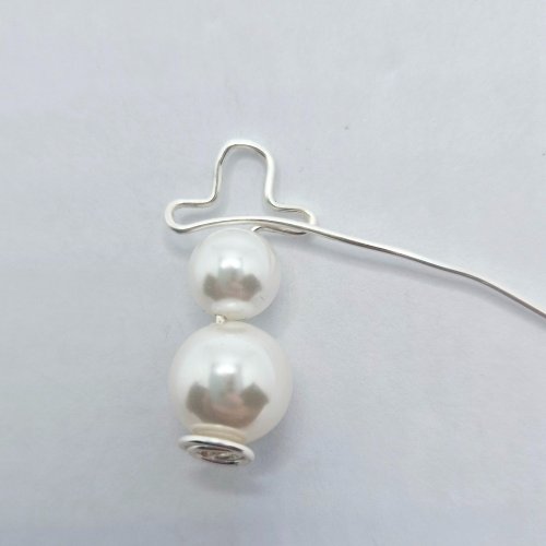 Natalie Patten's Wire Snowmen - , Holiday Designs, Coiling, Coiling Wire, Wire Coiling, Wire Wrapping, Wrapping, Wire Wrapping Jewelry, Bend the wire back across the top