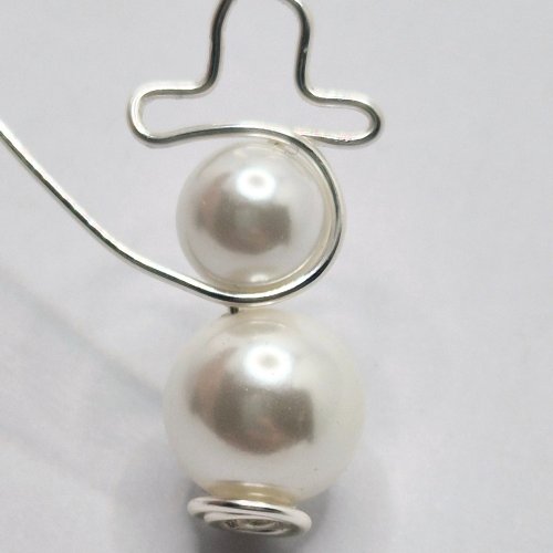 Natalie Patten's Wire Snowmen - , Holiday Designs, Coiling, Coiling Wire, Wire Coiling, Wire Wrapping, Wrapping, Wire Wrapping Jewelry, Curve the wire