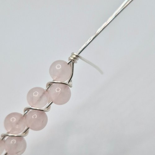 Natalie Patten's Half Wrist Wrap Bracelet  - , Contemporary Wire Jewelry, Loops, Wire Loop, Wrapped Wire Loop, ,  wrapping around 