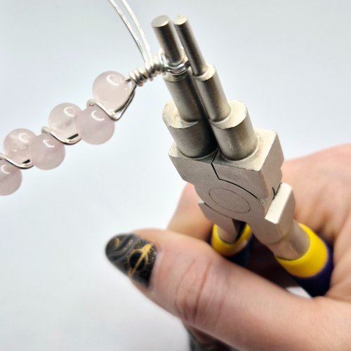 Natalie Patten's Half Wrist Wrap Bracelet  - , Contemporary Wire Jewelry, Loops, Wire Loop, Wrapped Wire Loop, , Form a loop.