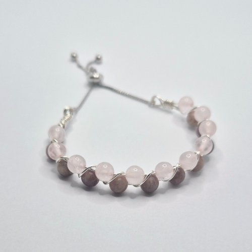 Natalie Patten's Half Wrist Wrap Bracelet  - , Contemporary Wire Jewelry, Loops, Wire Loop, Wrapped Wire Loop, , Use a mix of beads in this design.