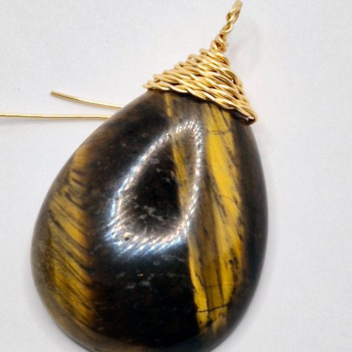 Natalie Patten's Twisted Briolette Wrap Bail - , Contemporary Wire Jewelry, Loops, Wire Loop, Wrapped Wire Loop, Wire Wrapping, Wrapping, Wire Wrapping Jewelry, , Wrap the wire around