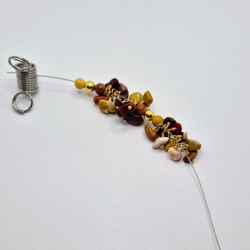 Natalie Patten's Wrapped Loop Charm Bramble - , Beading, Loops, Wire Loop, Wrapped Wire Loop, Design, Beads, Add 10 more gem-chip charms.