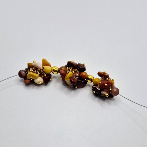 Natalie Patten's Wrapped Loop Charm Bramble - , Beading, Loops, Wire Loop, Wrapped Wire Loop, Design, Beads, Place a bead after each charm section.