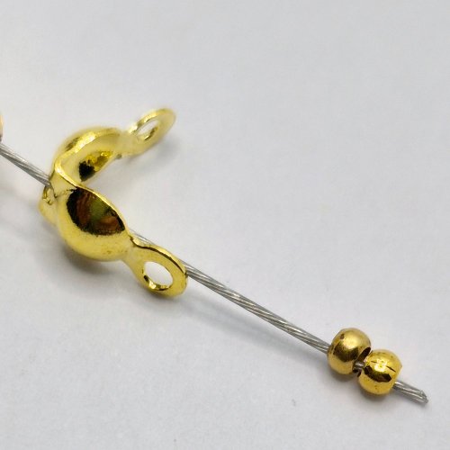 Natalie Patten's Wrapped Loop Charm Bramble - , Beading, Loops, Wire Loop, Wrapped Wire Loop, Design, Beads, Slide two crimp beads