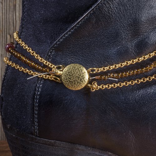 Nancy Chase's Boot Chain  - , Beading, Findings, Clasps, Components, Loops, Wire Loop, Wrapped Wire Loop, , Adjust as needed