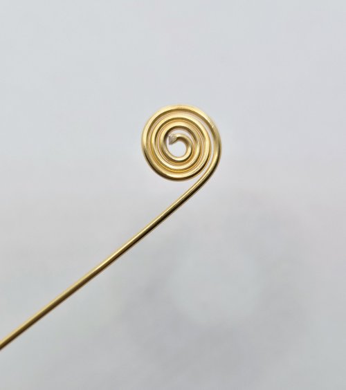 Natalie Patten's Filled Heart Earrings - , Contemporary Wire Jewelry, Spirals, Wire Spiral, Spiral Wire Wrap, Wire Wrapping, Wrapping, Wire Wrapping Jewelry, Design, Coil the wire around three times