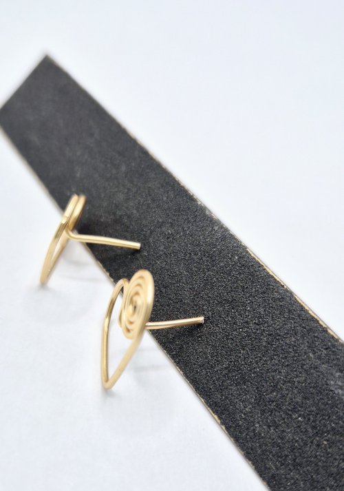 Natalie Patten's Filled Heart Earrings - , Contemporary Wire Jewelry, Spirals, Wire Spiral, Spiral Wire Wrap, Wire Wrapping, Wrapping, Wire Wrapping Jewelry, Design, File the ends