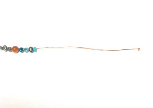 Kristal Wick's Hippie Dippie Stackable Wire Bangles - , Contemporary Wire Jewelry, Coiling, Coiling Wire, Wire Coiling, Lashing, Wire Lashing, Wire Wrapping, Wrapping, Wire Wrapping Jewelry, , , beads sitting near stopper bead