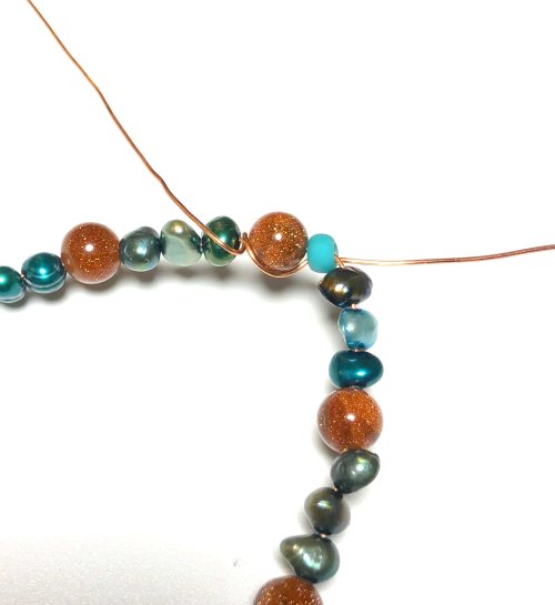 Kristal Wick's Hippie Dippie Stackable Wire Bangles - , Contemporary Wire Jewelry, Coiling, Coiling Wire, Wire Coiling, Lashing, Wire Lashing, Wire Wrapping, Wrapping, Wire Wrapping Jewelry, , , cross again and wrap once around the base wire