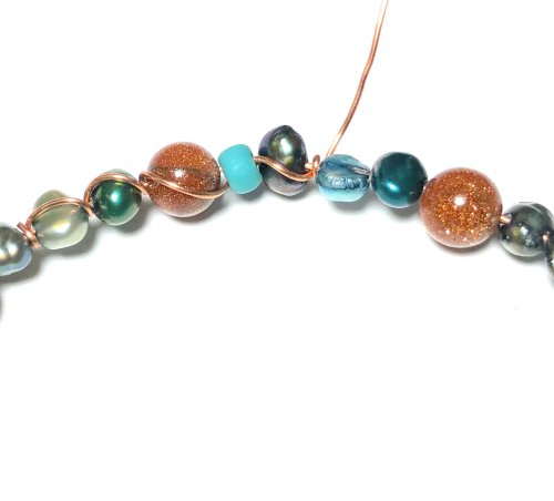 Kristal Wick's Hippie Dippie Stackable Wire Bangles - , Contemporary Wire Jewelry, Coiling, Coiling Wire, Wire Coiling, Lashing, Wire Lashing, Wire Wrapping, Wrapping, Wire Wrapping Jewelry, , , wrapping the other end of the wire the same way