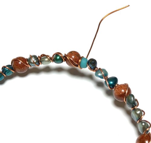 Kristal Wick's Hippie Dippie Stackable Wire Bangles - , Contemporary Wire Jewelry, Coiling, Coiling Wire, Wire Coiling, Lashing, Wire Lashing, Wire Wrapping, Wrapping, Wire Wrapping Jewelry, , , finishing the bracelet