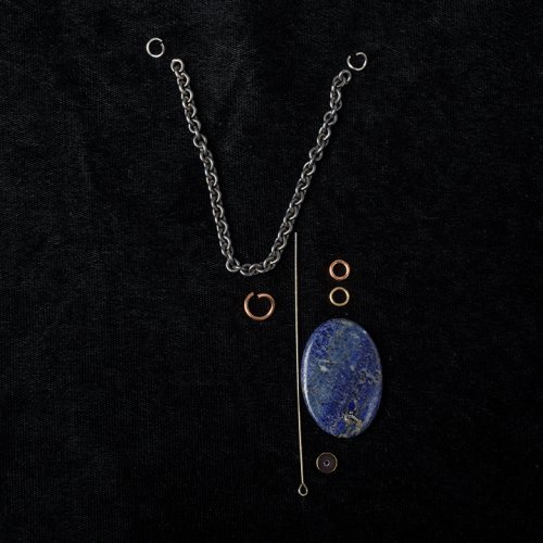 Nancy Chase's Front-Back Necklace - , Contemporary Wire Jewelry, Loops, Wire Loop, Wrapped Wire Loop, Beads, components for necklace