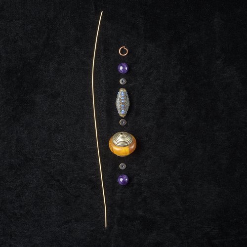 Nancy Chase's Front-Back Necklace - , Contemporary Wire Jewelry, Loops, Wire Loop, Wrapped Wire Loop, Beads, components for pendant