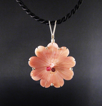 Sherrie Lingerfelt's Solitary Flower Pendant - , Classic Wire Jewelry, Wire Wrapping, Wrapping, Wire Wrapping Jewelry, 