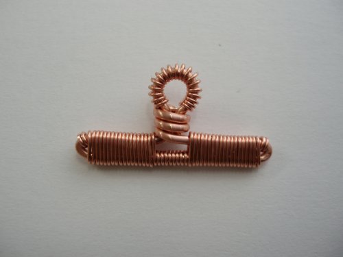 Abby Hook's Coiled T-bar and Toggle Clasp - Coil the loop, Findings & Components, Toggles & Clasps, Earwire & Headpin, Coiling, Coiling Wire, Wire Coiling, coil and trim