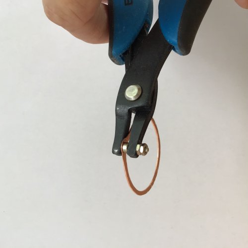 Kristal Wick's Vintage Turquoise Earrings - , Contemporary Wire Jewelry, Forging, Forging Jewelry, Jewelry Forging, How To Punch Holes, Hole Punching, Punch A Hole, Loops, Wire Loop, Wrapped Wire Loop, Punch a hole on the mark