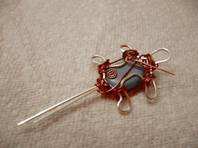 Marty Blu's Wire Wrapped Turtle Bracelet - , Classic Wire Jewelry, Wire Wrapping, Wrapping, Wire Wrapping Jewelry, End the wrap wire at the neck