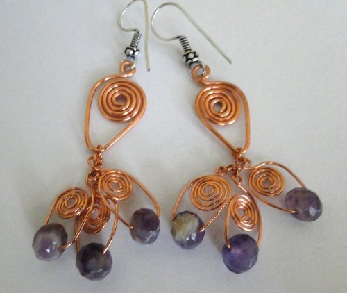 Wire Spiral Earrings