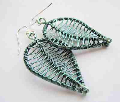 Birch Leaf Earrings Wire Jewelry Pattern