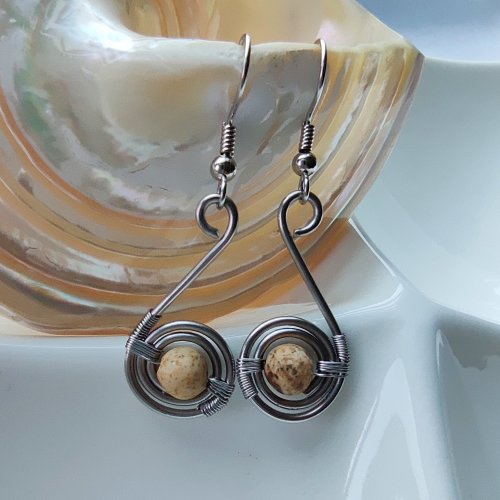 Spiral Wire Earrings  Contemporary Wire Jewelry