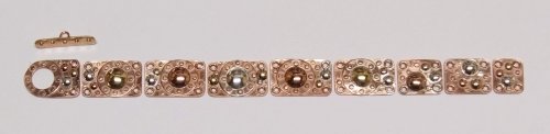 Mixed Metal Sampler Bracelet 7 - Steampunk Space Oddity