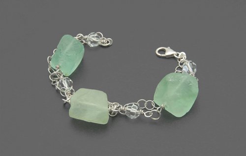 Chunky Fluorite Nugget Bracelet