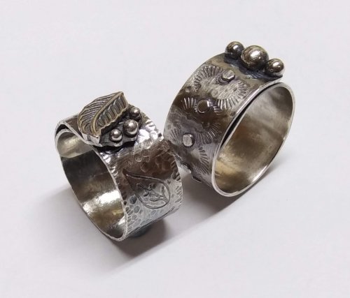 Leaf Wrap Metal Rings version 2