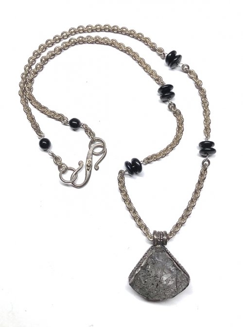 Black Ice Quartz Necklace