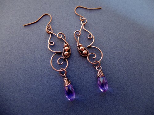 Butterfly Swirly Wire Earrings